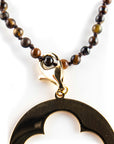 Collier et charm trefle doré Moon-C