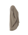 Gilet taupe orné de boutons décoratifs dorés