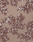 Jupe tulle/sequins mi-longue nude Antonello Serio