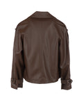 Veste Nolan cuir vegan choco ATT