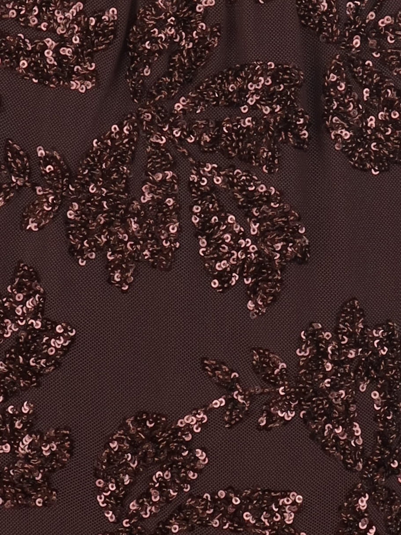Jupe tulle/sequins mi-longue choco Antonello Serio