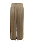 Pantalon soie mélangée large Natacha caramello