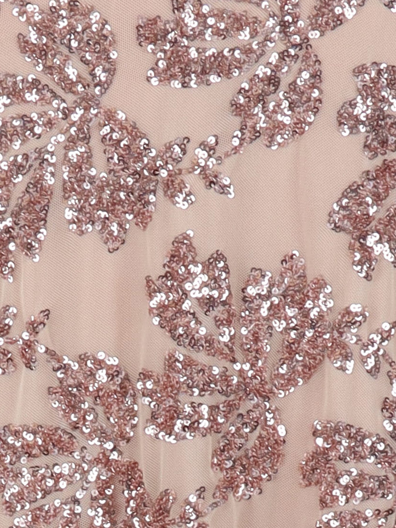 Top manches courtes tulle/sequins nude Antonello Serio