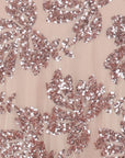 Top manches courtes tulle/sequins nude Antonello Serio