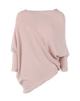 Pull asymétrique baby pink Natacha