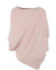 Pull asymétrique baby pink Natacha