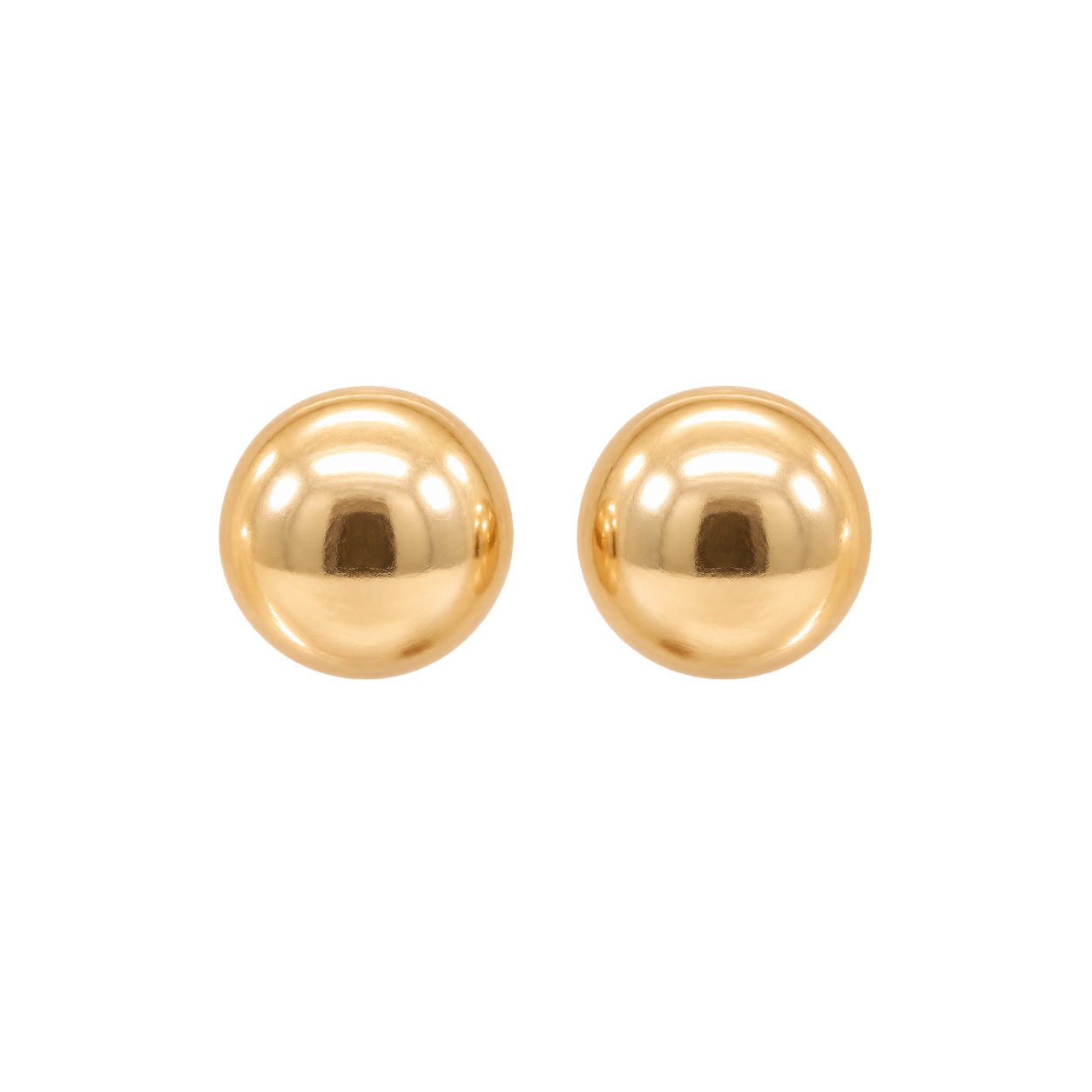 Boucles d'oreilles boule mat doré