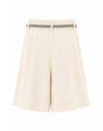 Bermuda en toile de lin fine beige