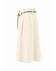 Bermuda en toile de lin fine beige