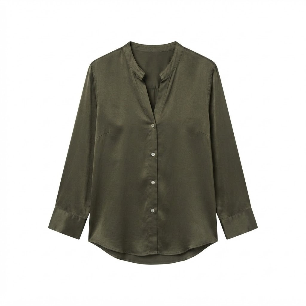 Blouse fluide kaki