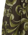 Blouse brun imprimée floral kaki