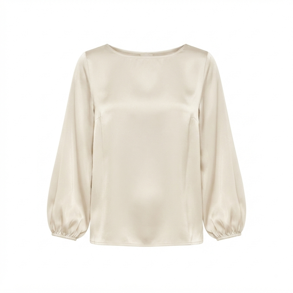 Blouse manches bouffantes écru