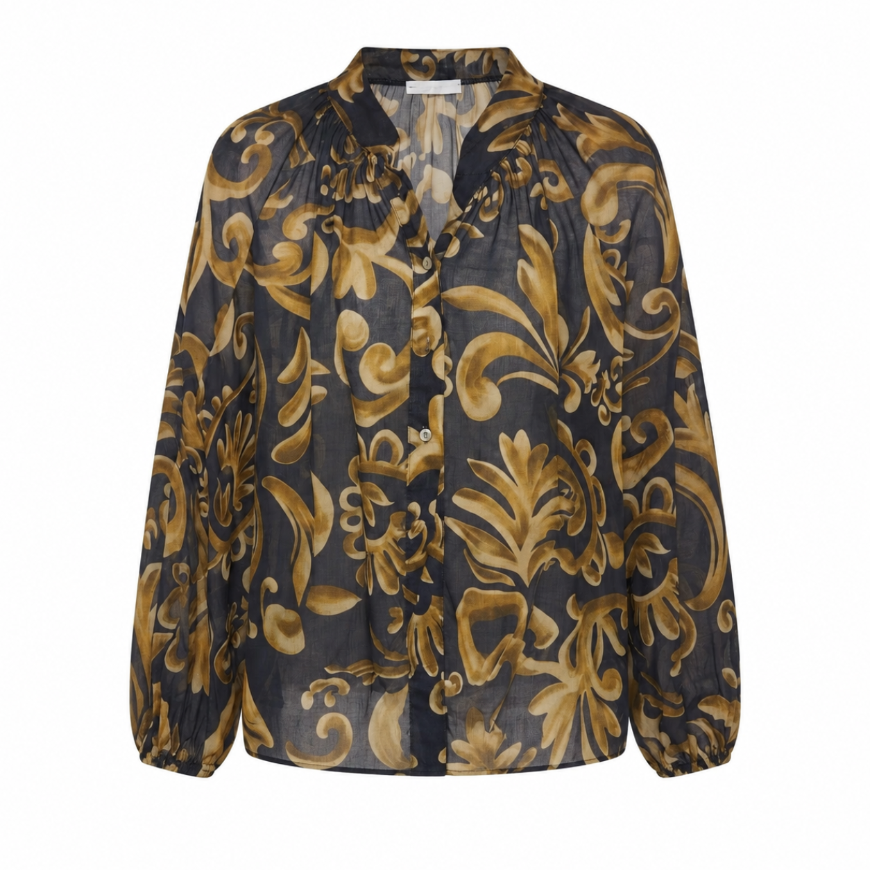Blouse marine imprimée floral
