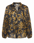 Blouse marine imprimée floral