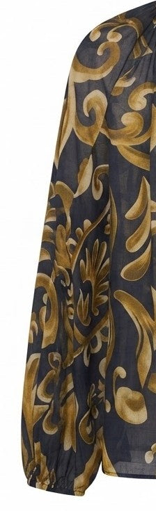 Blouse marine imprimée floral