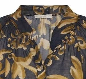 Blouse marine imprimée floral