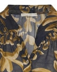 Blouse marine imprimée floral
