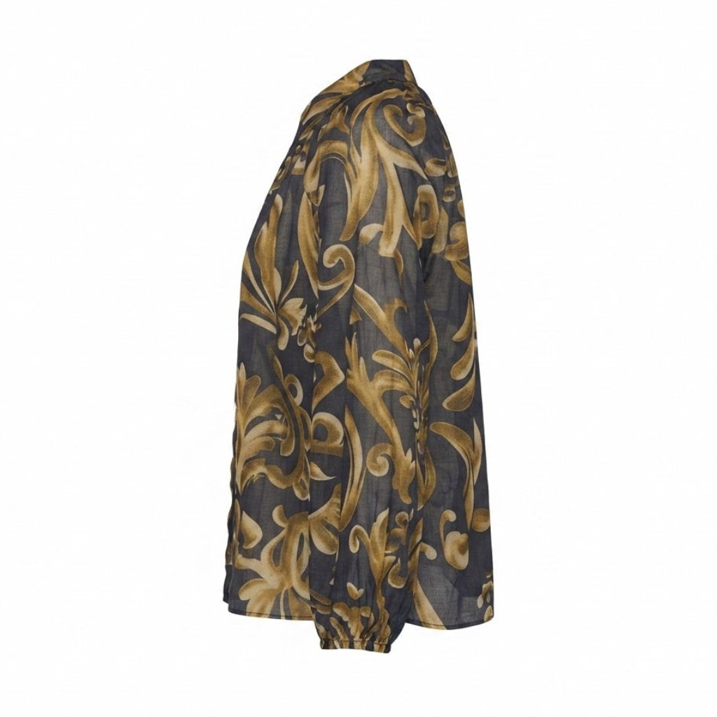 Blouse marine imprimée floral