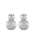 boucles d'oreilles pendant pastilles mat argenté