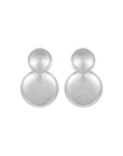 boucles d'oreilles pendant pastilles mat argenté