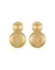 boucles d'oreilles pendant pastilles mat dorées