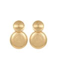 boucles d'oreilles pendant pastilles mat dorées