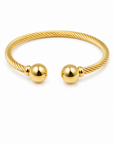 Bracelet torsadé doré