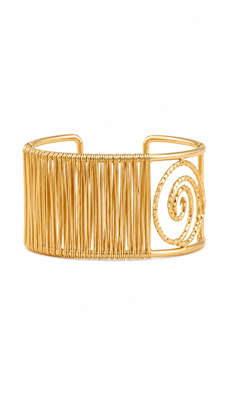 Bracelet manchette doré