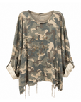 Sweat-shirt camouflage beige