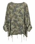 Sweat-shirt camouflage kaki