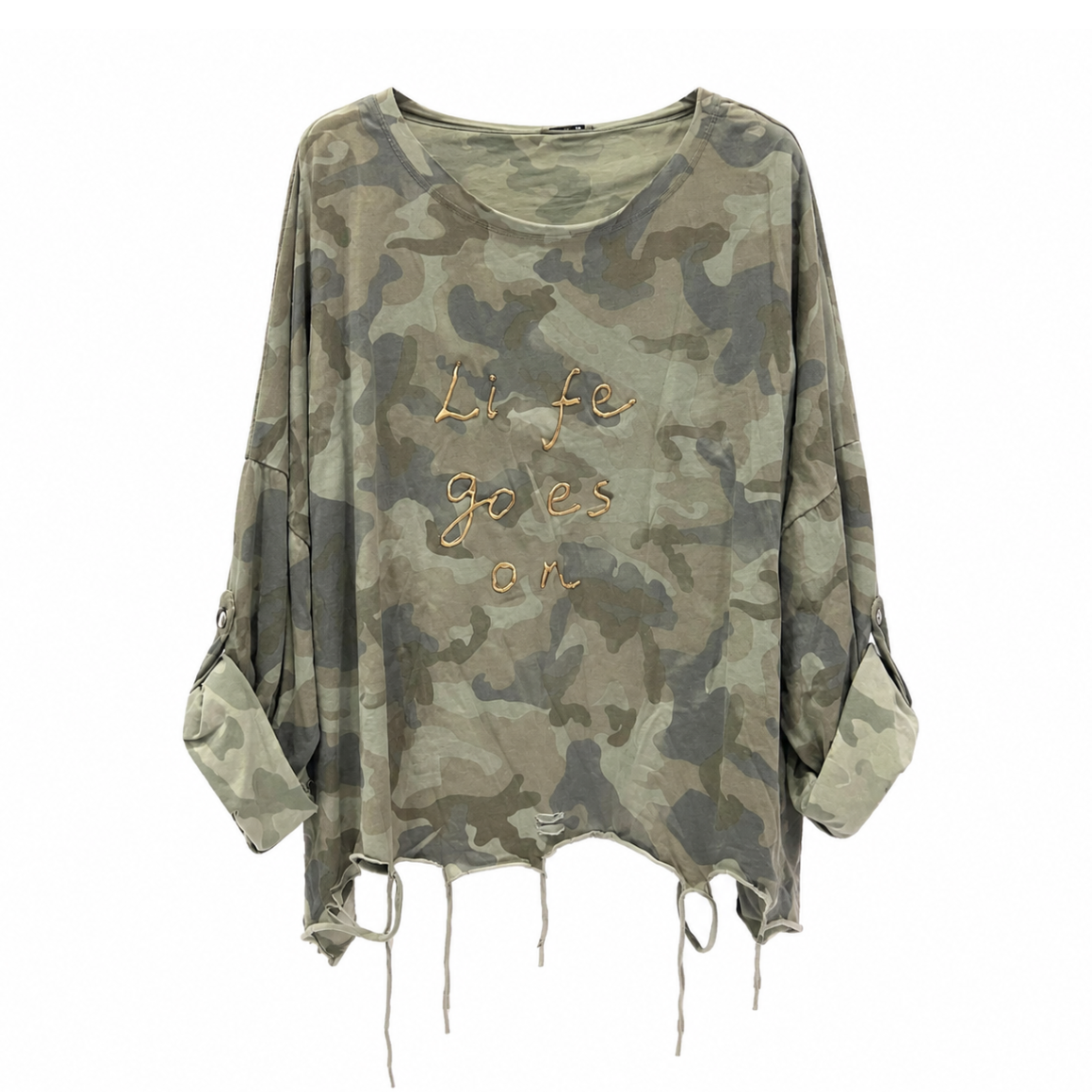 Sweat-shirt camouflage kaki
