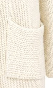 INTERDEE cardigan écru tricoté