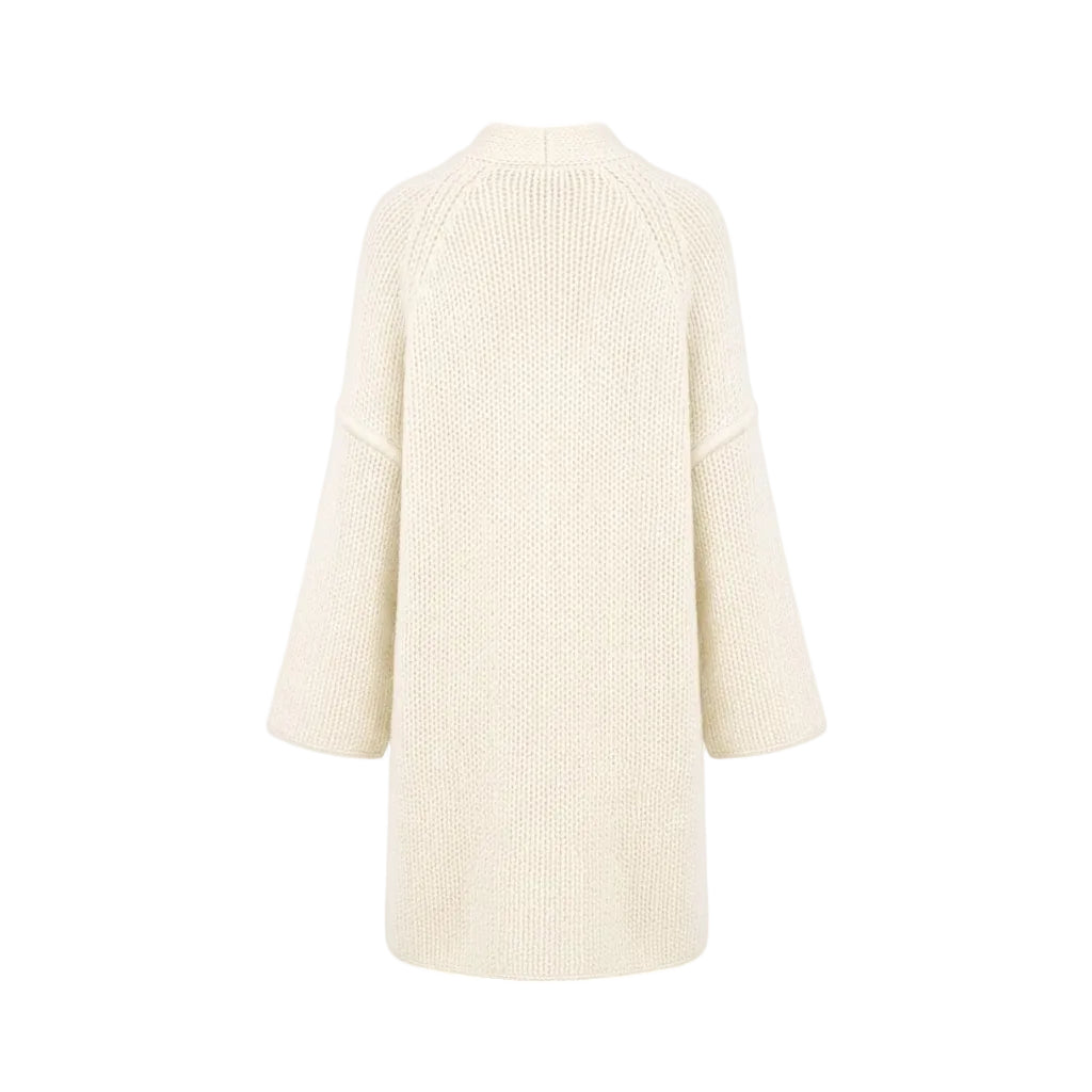 INTERDEE cardigan écru tricoté