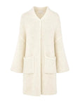 INTERDEE cardigan écru tricoté