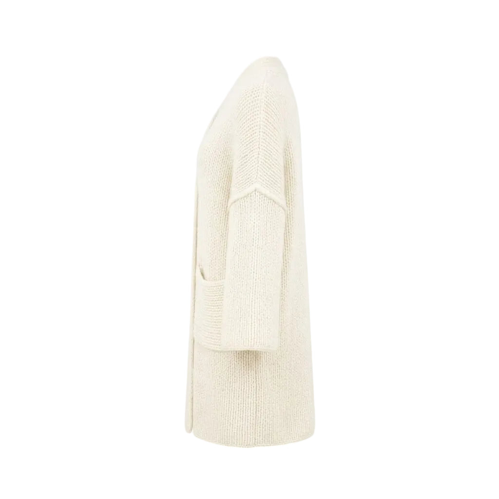 INTERDEE cardigan écru tricoté