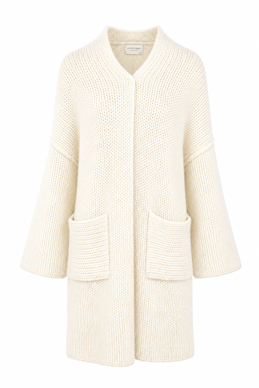 Gestrickter Cardigan Ecru Interdee
