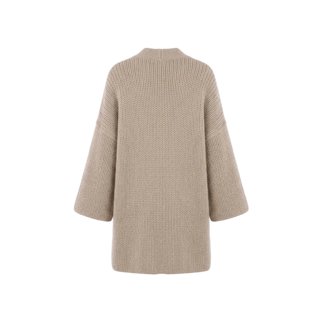 Interdee taupe knitted cardigan