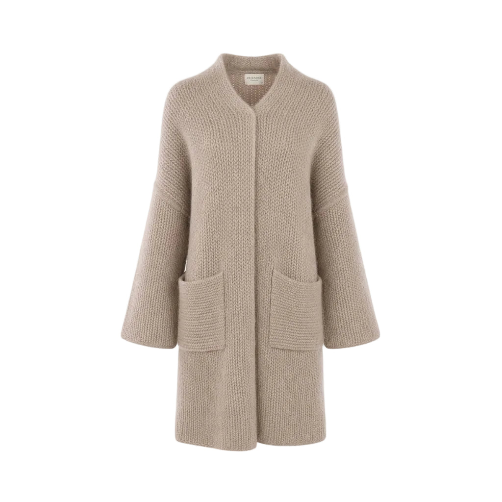 Interdee taupe knitted cardigan