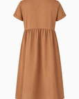 Robe midi ballon camel