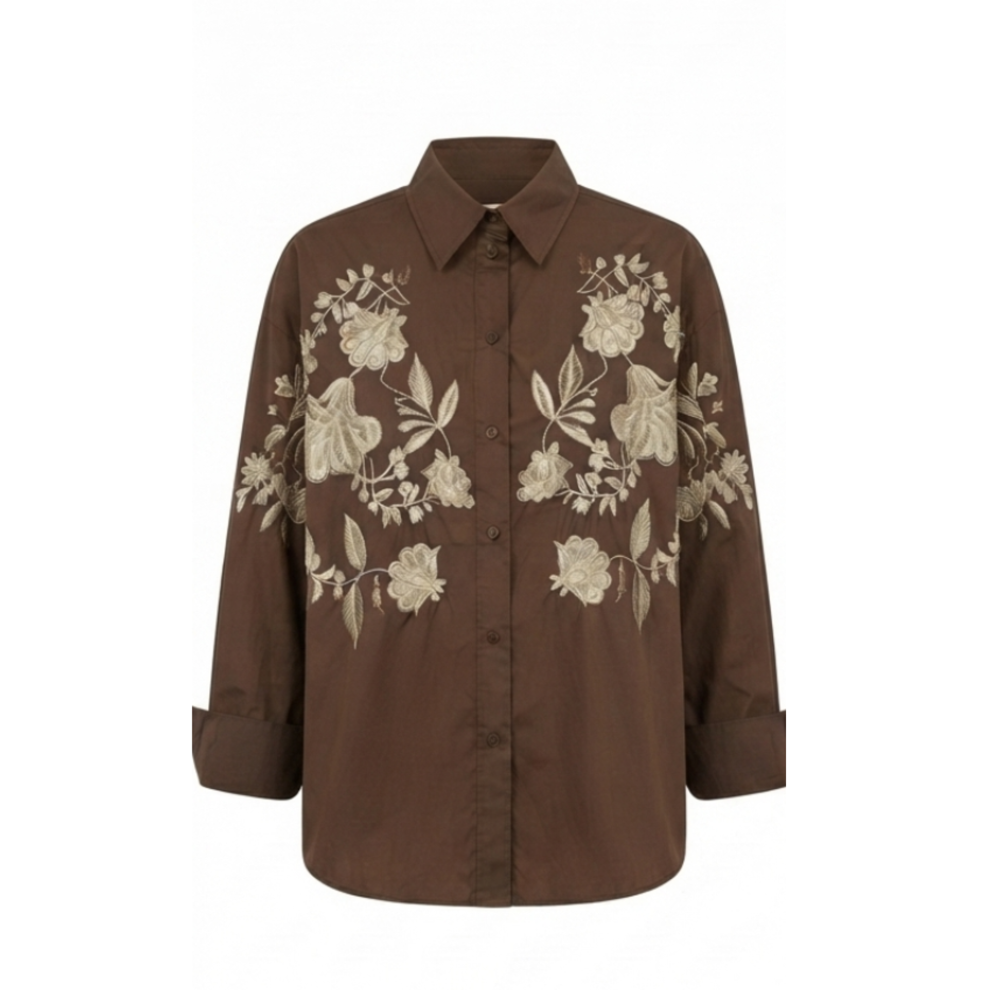 Chemisier oversize FLEURS coffee