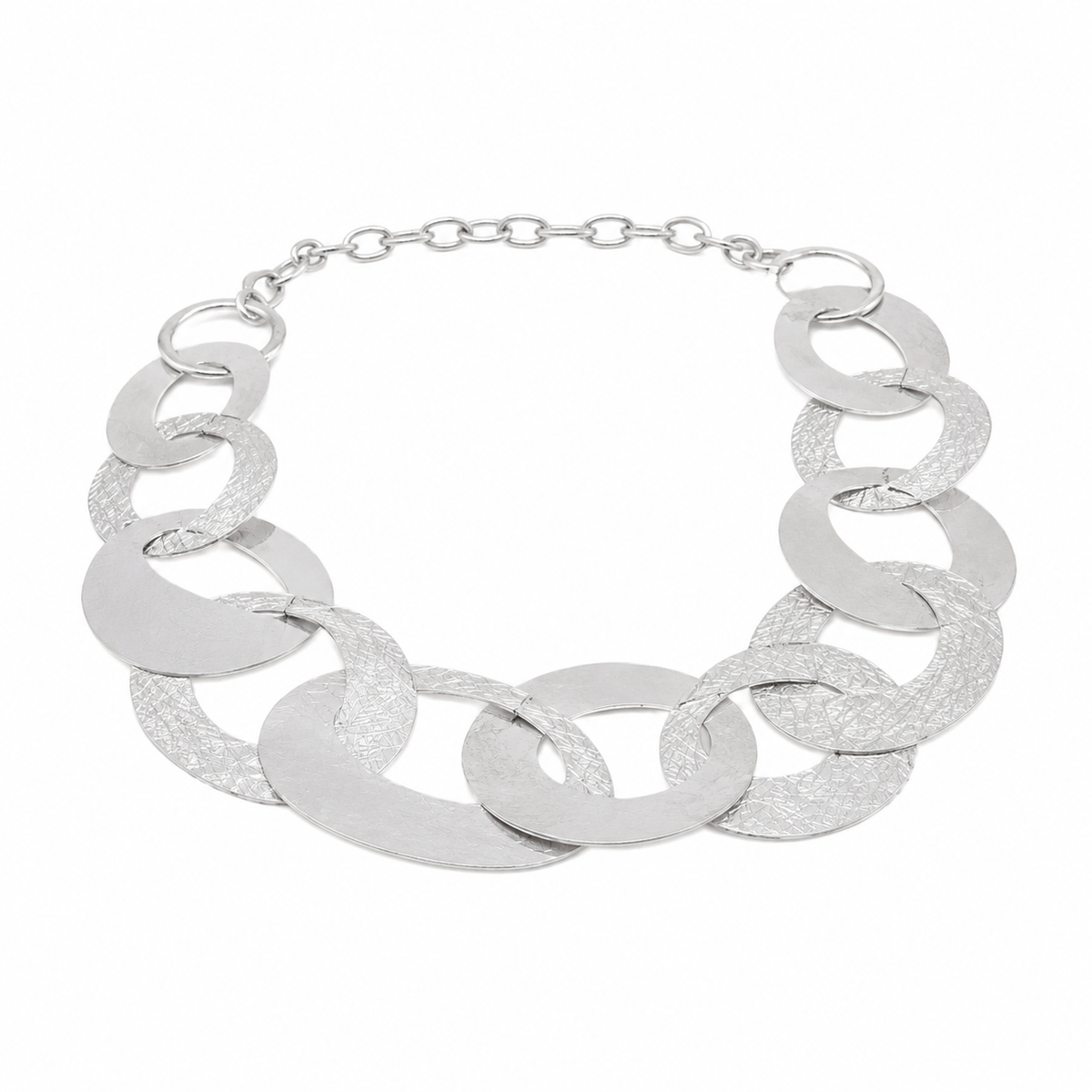 Collier anneaux argent