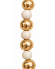 Collier perles écru-doré