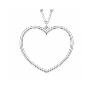 Sautoir chaine pendentif coeur argent