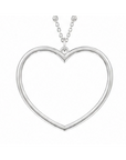 Sautoir chaine pendentif coeur argent