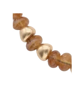 Collier perles beige-doré