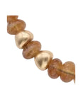 Collier perles beige-doré