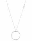 Sautoir chaine pendentif anneau argent