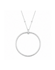 Sautoir chaine pendentif anneau argent