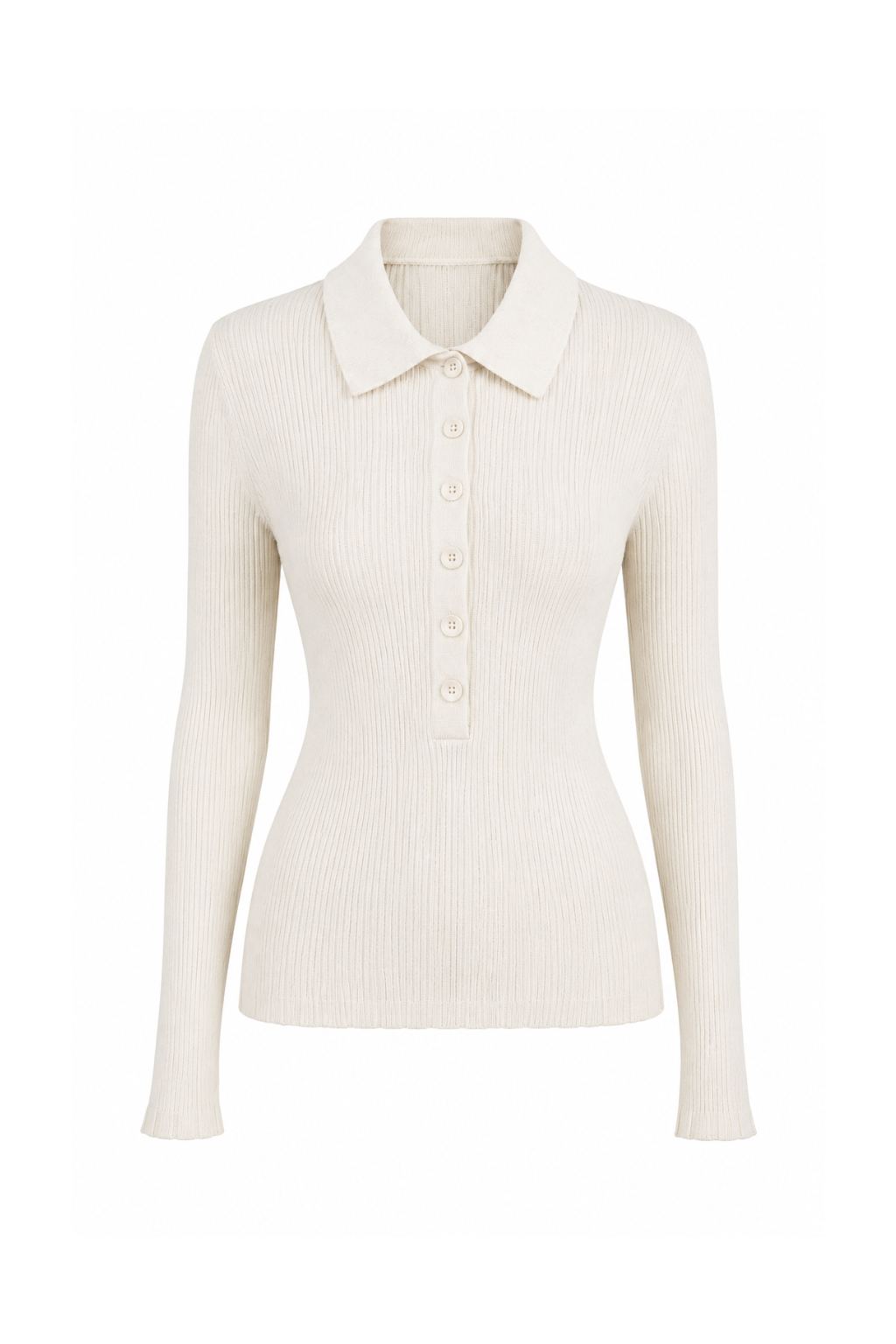 Pull chaussette col chemise écru Interdee