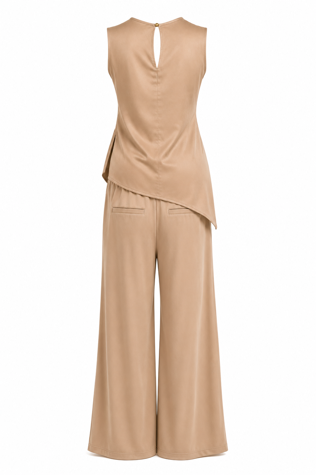 Pantalon Mariley fluide large beige